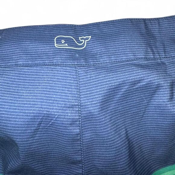 Vineyard Vines Men’s blue and green striped board shorts/swim trunks Size 40 - Picture 5 of 5